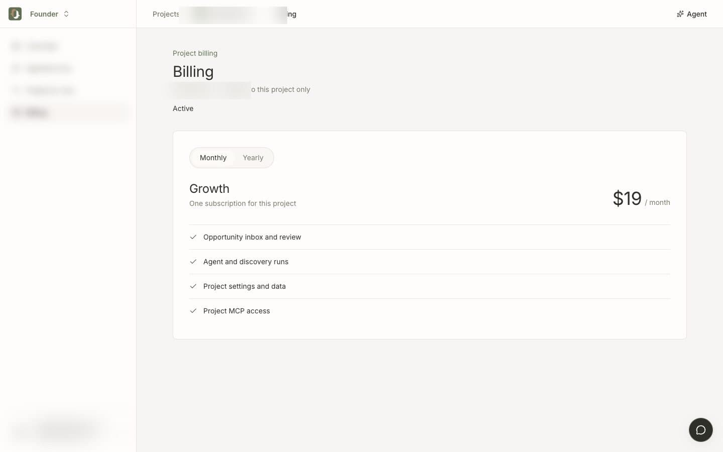 Project billing